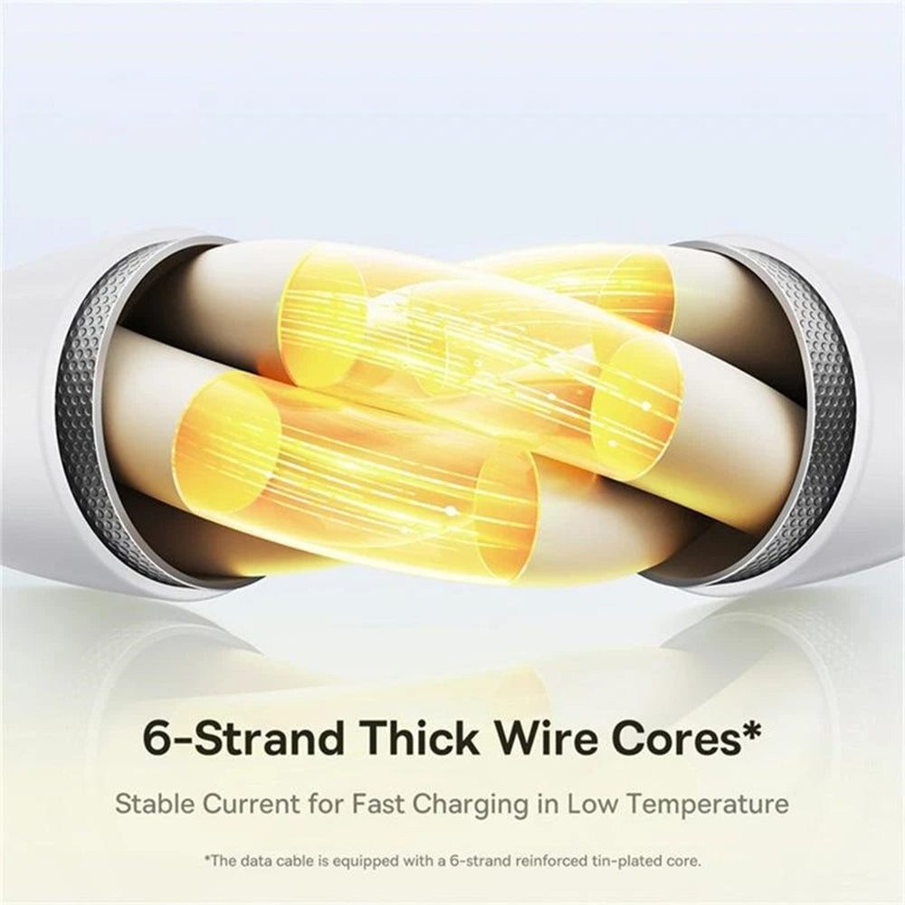 USB-C - Lightning / microUSB / USB-C Baseus Silky 3in1 ladekabel, 100W, 1.5m, Hvit P10377706213-00