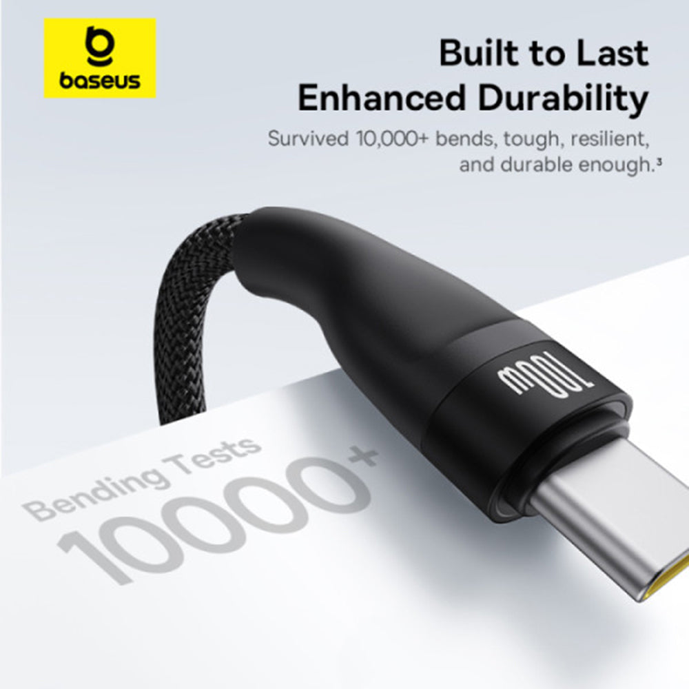 USB-C ladekabel - 3 x USB-C Baseus Flash Series III 3in1, 100W, 1.5m, Svart P10377503111-00
