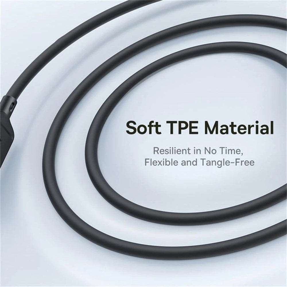 USB-C - Lightning / microUSB / USB-C Baseus Silky 3in1 ladekabel, 100W, 1.5m, Svart P10376303121-01