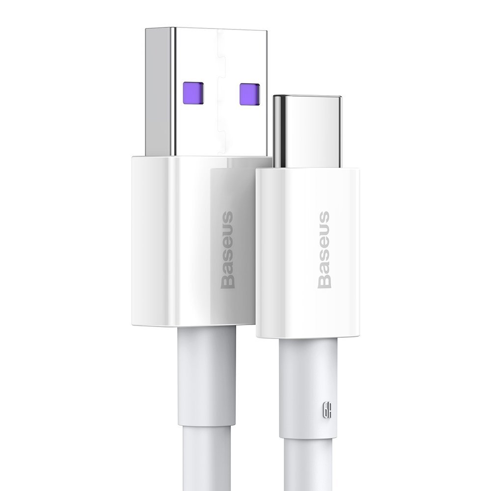 USB-A til USB-C data- og ladekabel Baseus Superior Series, 66 W, 1 m, hvit CATYS-02