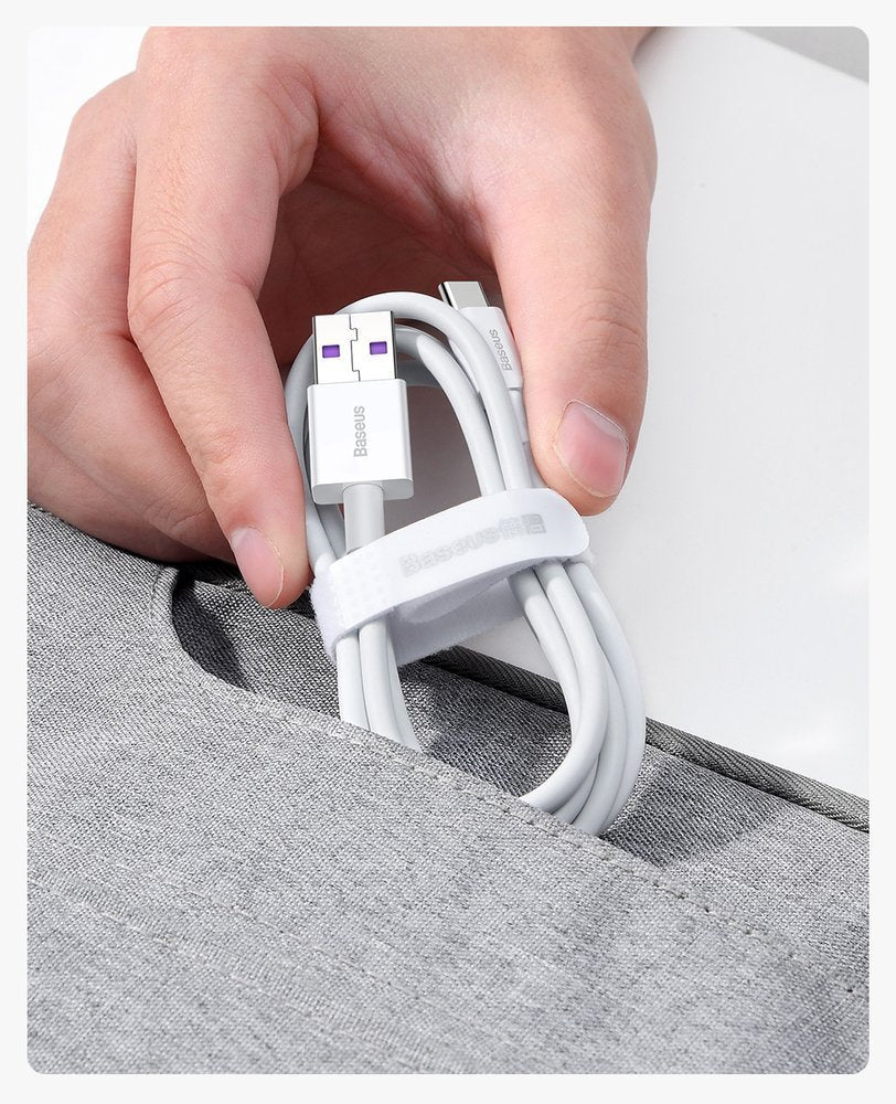 USB-A til USB-C data- og ladekabel Baseus Superior Series, 66 W, 1 m, hvit CATYS-02