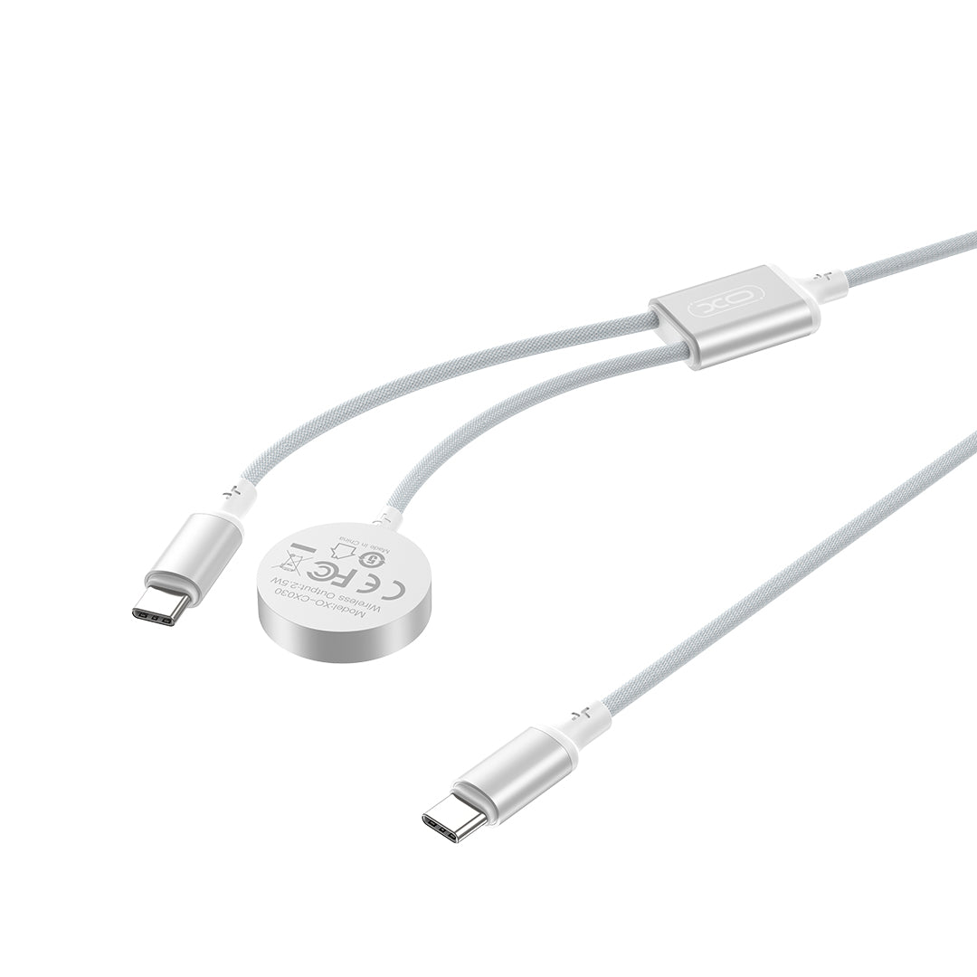 Trådløs Lader XO Design CX030 for Apple Watch Series, USB-C, Hvit