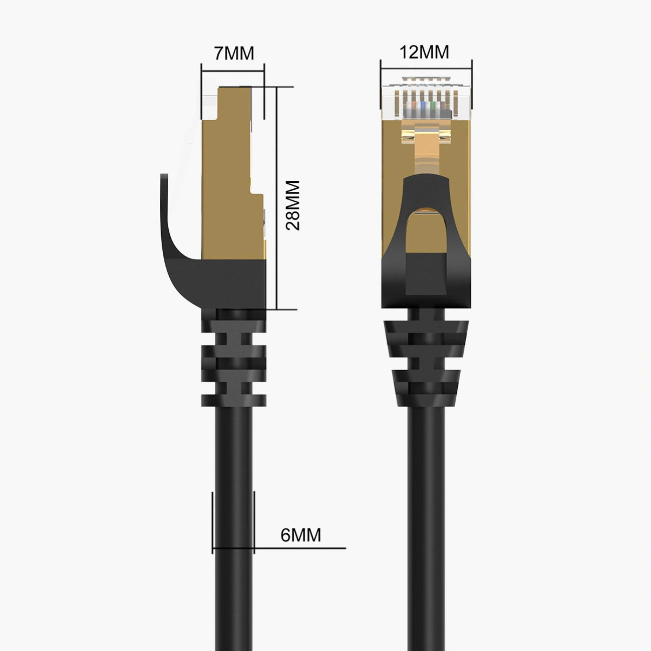 Orico PUG-C7 Nettverkskabel, UTP, Cat7, 10m, Svart