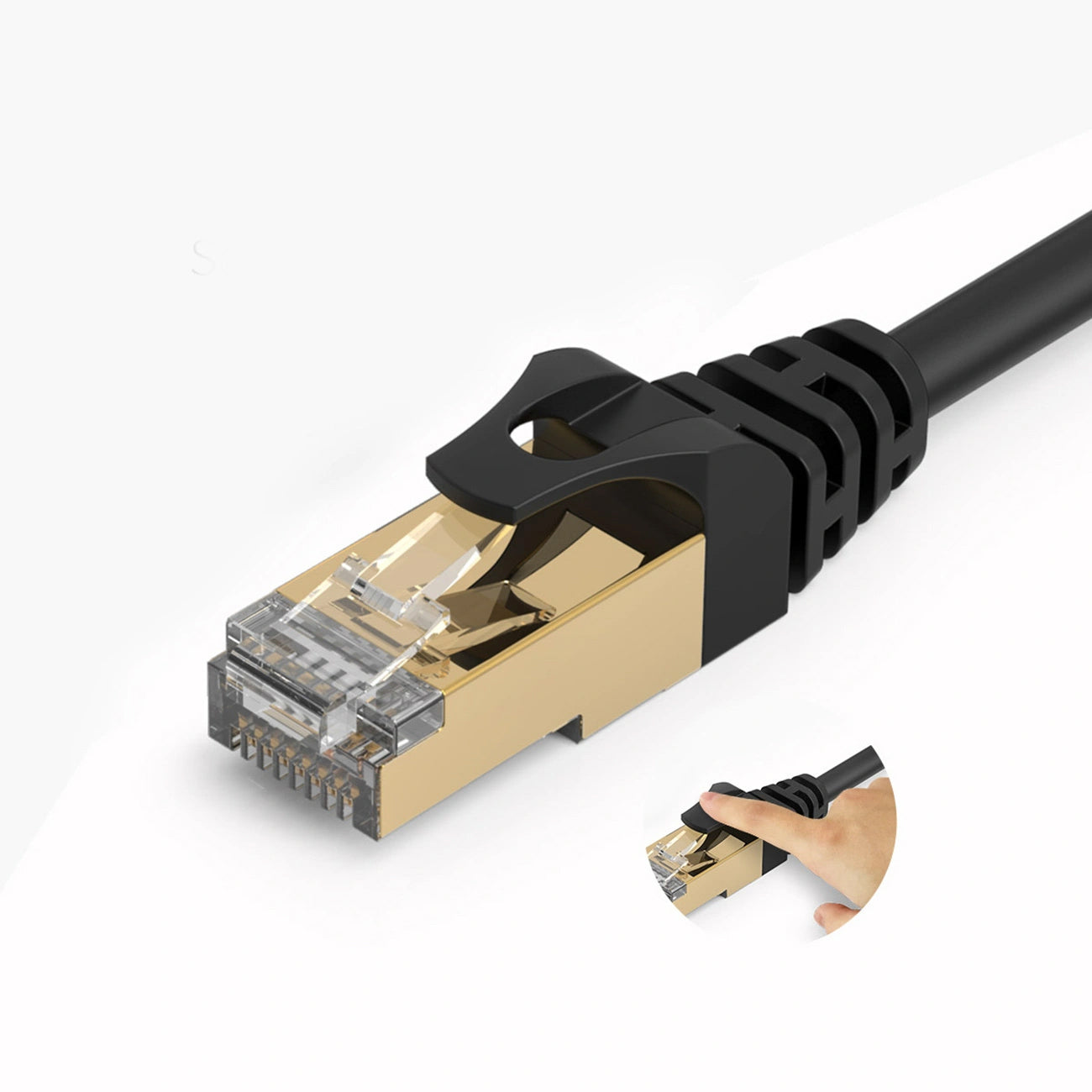 Orico PUG-C7 nettverkskabel, UTP, Cat7, 0,5 m, svart