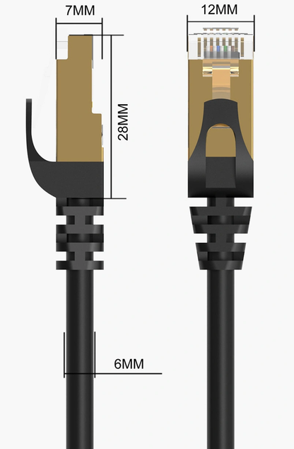 Orico PUG-C7 Nettverkskabel, UTP, Cat7, 3m, Svart