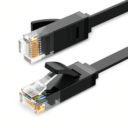 UGREEN NW102 Flat nettverkskabel, UTP, Cat6, 2m, Svart