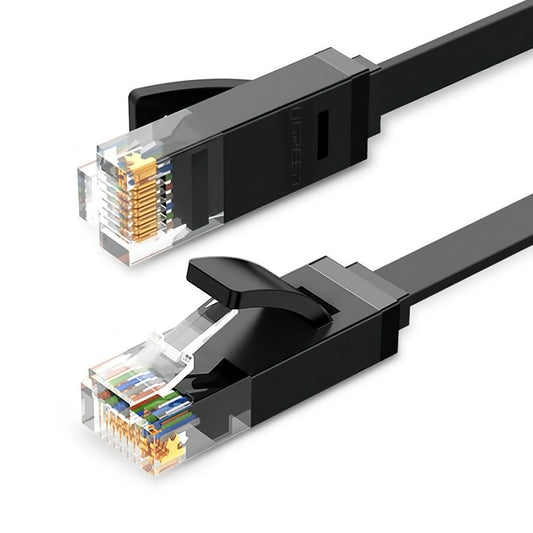 UGREEN NW102 Flat nettverkskabel, UTP, Cat6, 2m, Svart