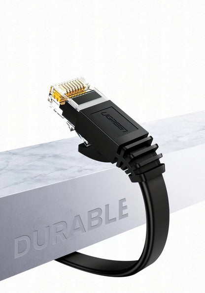 UGREEN NW102 Flat nettverkskabel, UTP, Cat6, 2m, Svart