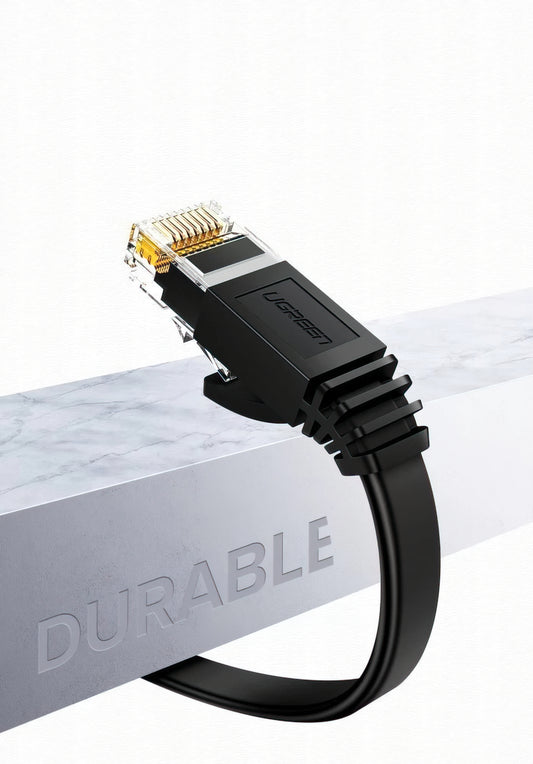 UGREEN NW102 Flat nettverkskabel, UTP, Cat6, 3m, Svart