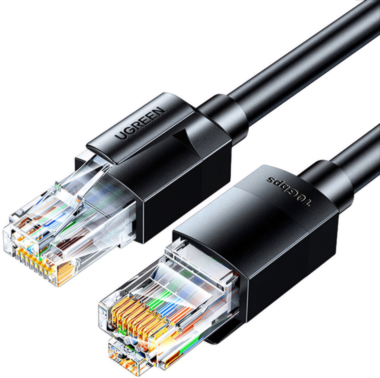 UGREEN NW315 nettverkskabel, UTP, Cat6A, 0,5 m, svart