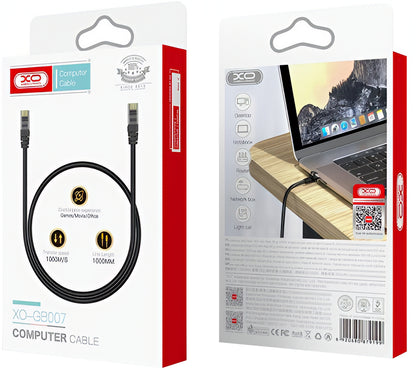 Nettverkskabel XO Design GB007, UTP, Cat6, 1m, Svart