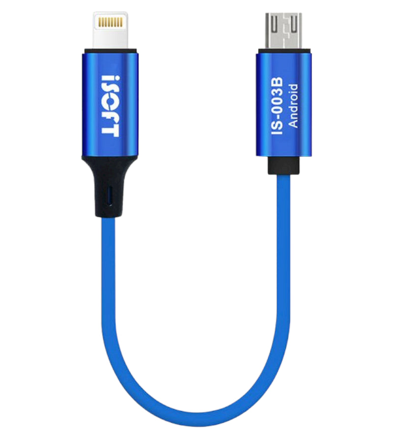 iSOFT IS-003B datakabel, Lightning- til microUSB-grensesnitt