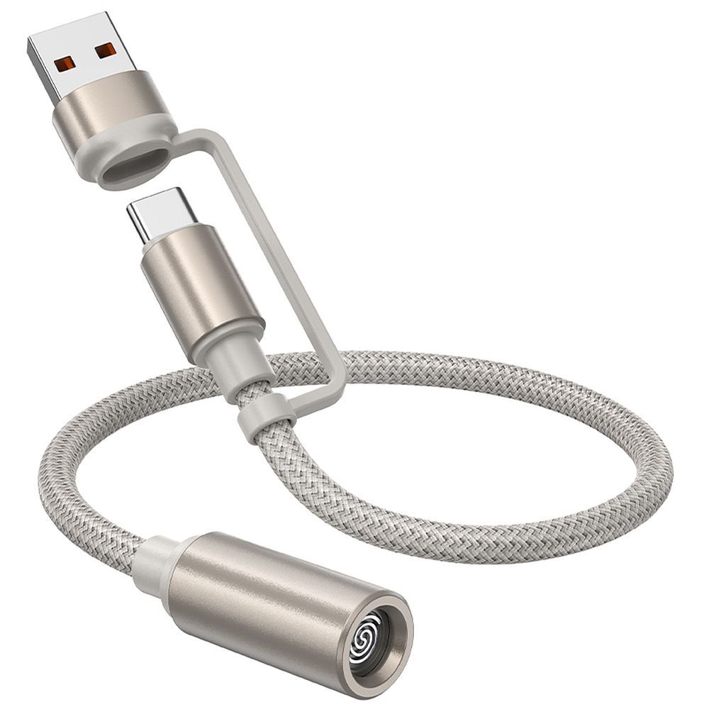 Elektrisk lighter HOCO UA38B, USB-C / USB-A, 0.3m, Gull