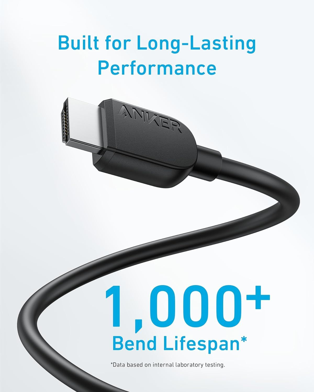 Anker Video Kabel, HDMI - HDMI, 8K, 1.8m, Svart A8742011