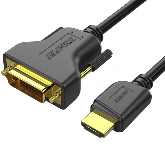 Benfei videokabel, HDMI - DVI, 1080P, 0,9 m, svart