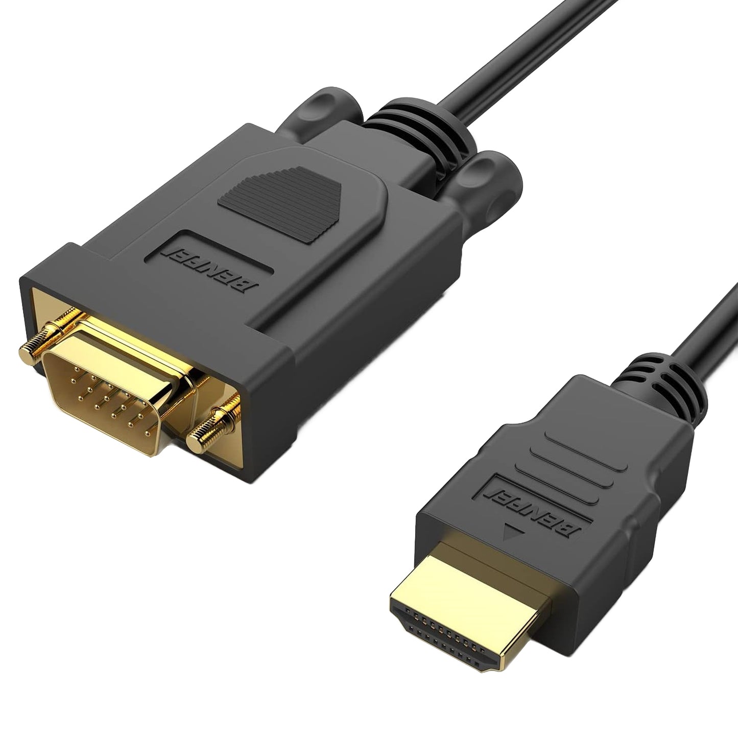Benfei videokabel, HDMI - VGA, 1080P, 0,9 m, svart