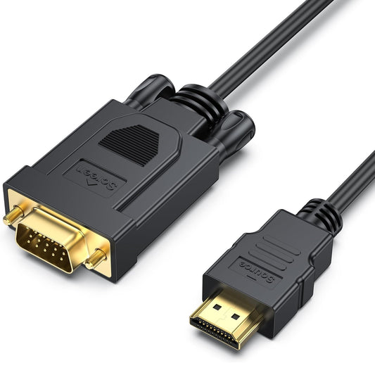 Benfei videokabel, HDMI - VGA, 1080P, 1,8 m, svart