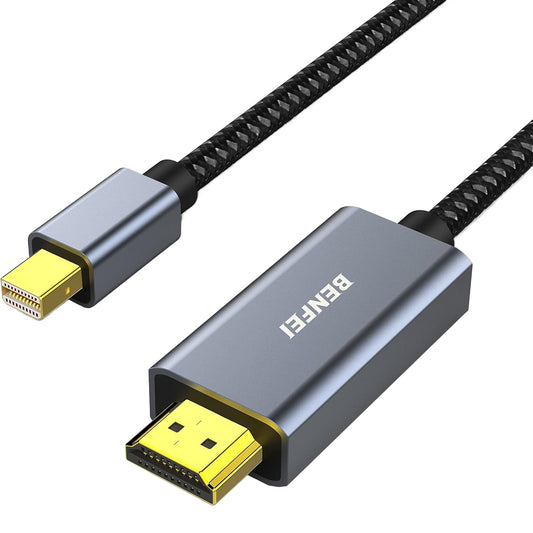 Benfei videokabel, MiniDisplayPort - HDMI, 4K, 0,9 m, grå