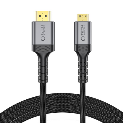 Tech-Protect Ultraboost 2 videokabel, miniHDMI - HDMI, 8K, 2m, svart