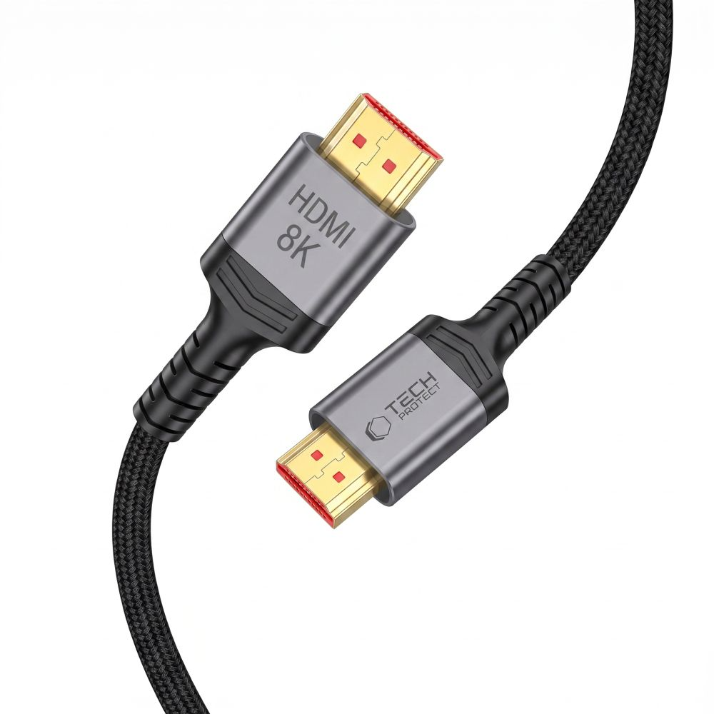 Tech-Protect Ultraboost 2 videokabel, HDMI - HDMI, 8K, 1m, svart