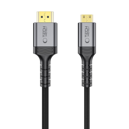 Tech-Protect Ultraboost 2 videokabel, miniHDMI - HDMI, 8K, 2m, svart