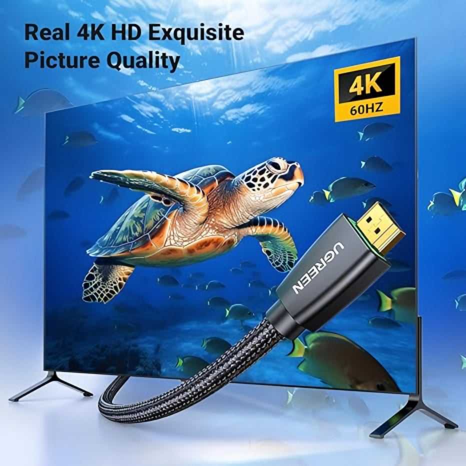 UGREEN HD118 Videokabel, HDMI - HDMI, 4K, 1.5m, Svart