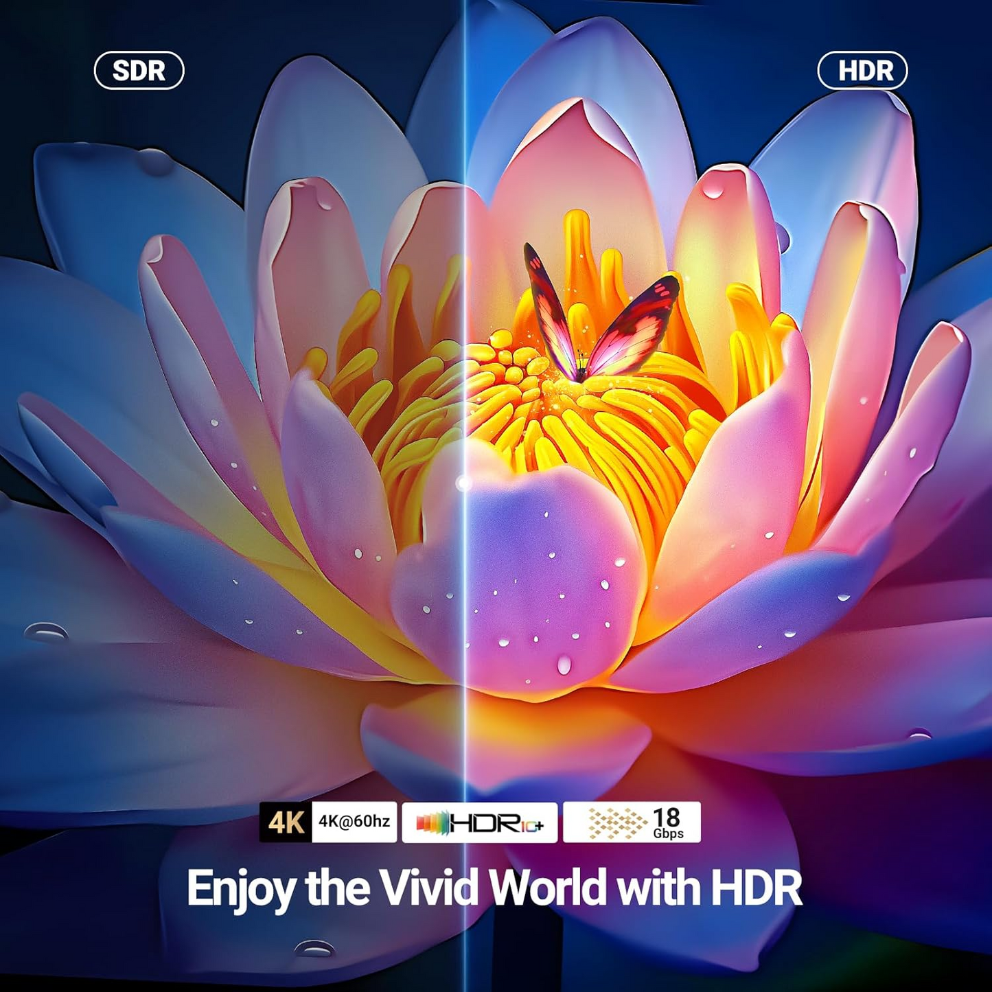 UGREEN HD118 Videokabel, HDMI - HDMI, 4K, 1.5m, Svart
