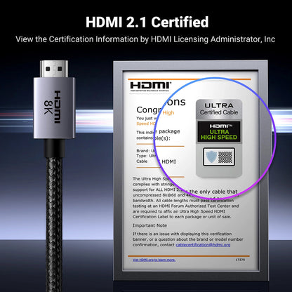 UGREEN HD171 videokabel, HDMI - HDMI, 8K, 3m, Svart