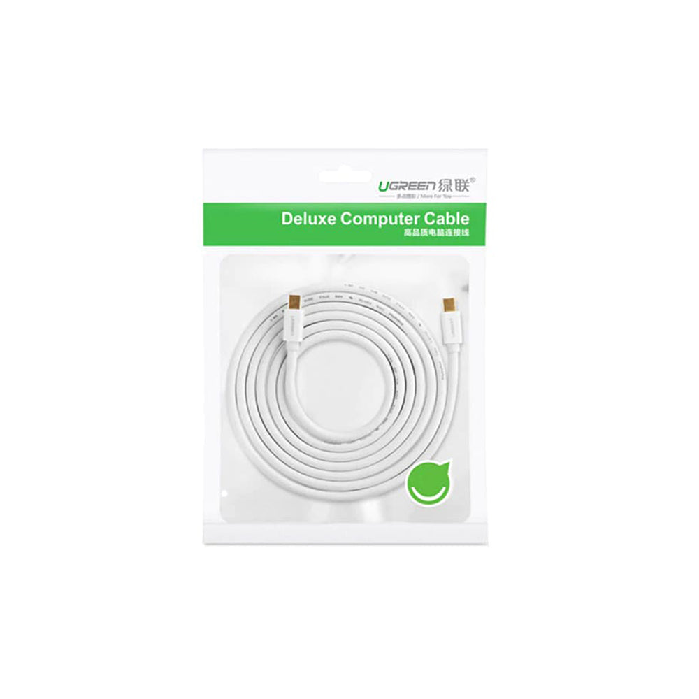 UGREEN videokabel, MiniDisplayPort - MiniDisplayPort, 4K, 2m, Hvit