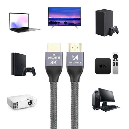 WZK Ultraboost-videokabel, HDMI - HDMI, 8K, 3 m, grå WHDMI-30 