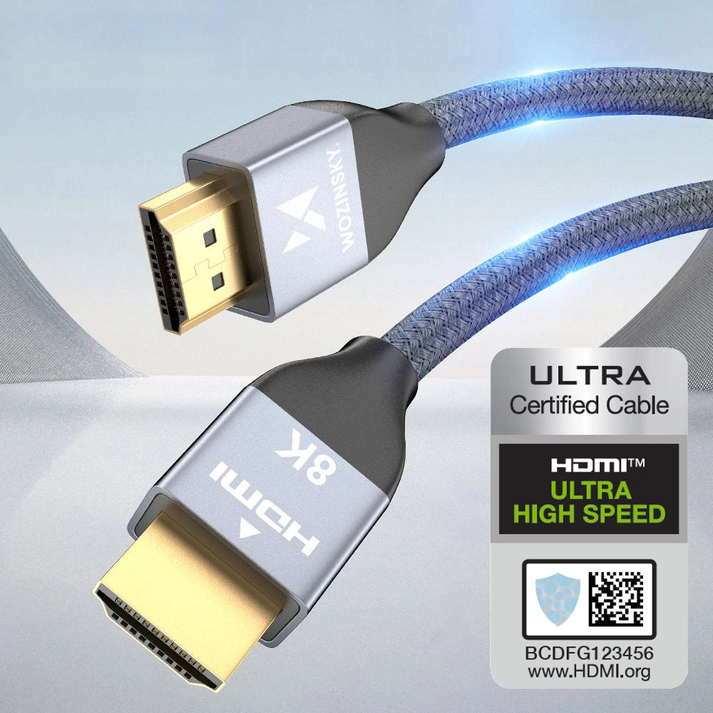 WZK Ultraboost-videokabel, HDMI - HDMI, 8K, 3 m, grå WHDMI-30 