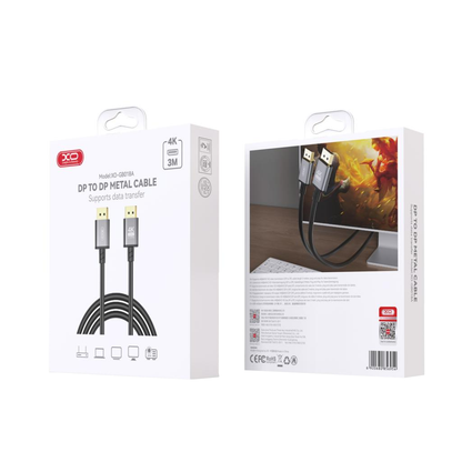 Videokabel XO Design GB018A, DisplayPort - DisplayPort, 4K, 3m, Svart