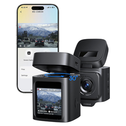 Bilkamera Baseus PrimeTrip VD1, 3K, Wi-Fi, GPS, 1,54-tommers skjerm, Reseglet C10669000123-00
