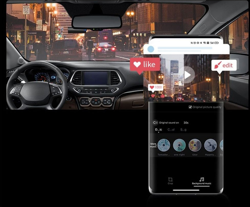 Bilkamera DDPAI Mini Pro DM2503A-02, 2K, Wi-Fi