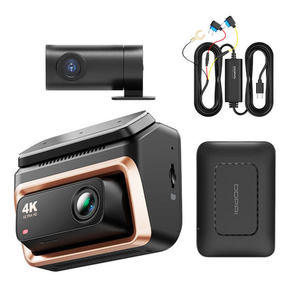 Bilfront- og bakoverkamera DDPAI Z60 Pro 4G, 4K, Wi-Fi, GPS, 3-tommers skjerm