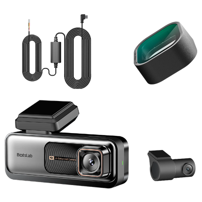 Botslab G980H Pro Front- og Bakovervendt Bilkamera, 4K, Wi-Fi, GPS, 2,45-tommers Skjerm