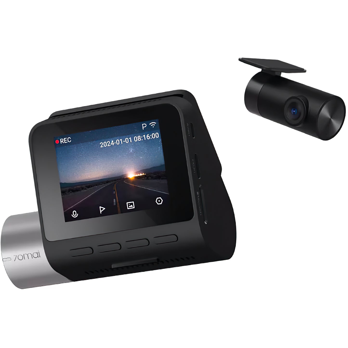 Bil Kamera Foran Bak 70mai Dash Cam A510, 3K, GPS, Wi-Fi, Skjerm 2 tommer
