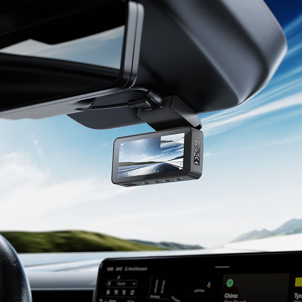Bil Kamera Foran Bak HOCO DV12, 2K, Wi-Fi, GPS, Skjerm 3.69 tommer