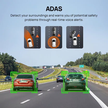 Bil Kamera Foran Bak 70mai Dash Cam A510, 3K, GPS, Wi-Fi, Skjerm 2 tommer