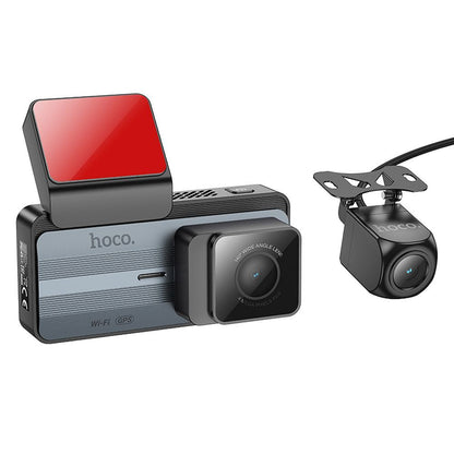 Bil Kamera Foran Bak HOCO DV12, 2K, Wi-Fi, GPS, Skjerm 3.69 tommer