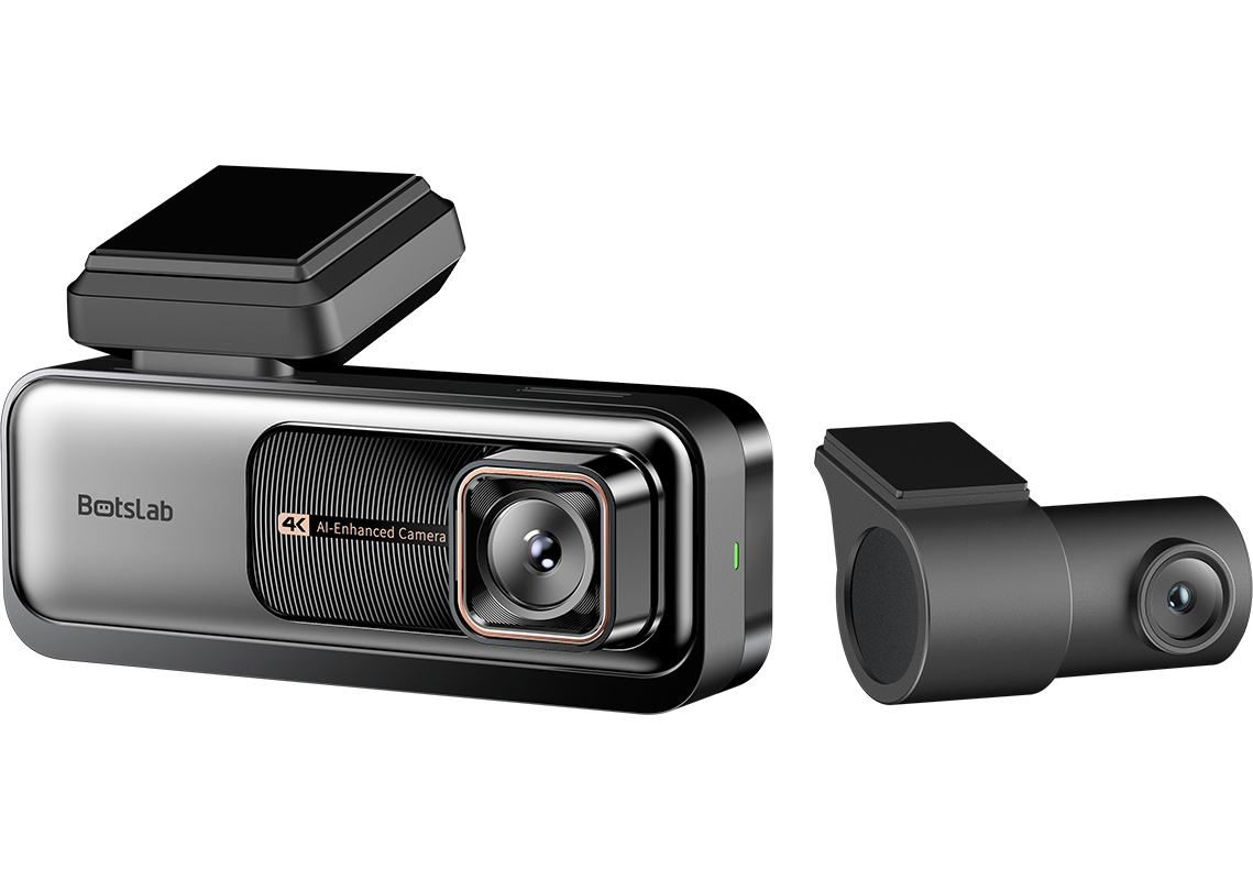 Botslab G980H Pro Front- og Bakovervendt Bilkamera, 4K, Wi-Fi, GPS, 2,45-tommers Skjerm