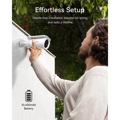 Baseus Solar S1 overvåkningskamera, Wi-Fi, 2K, IP67, solcellepanel, utendørs S0SW002130