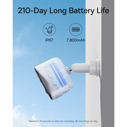 Baseus N1 overvåkningskamera, Wi-Fi, 2K, IP67, utendørs, hvit S0TZ002130