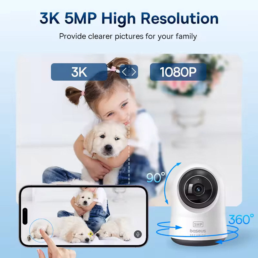 Baseus P1 Pro overvåkningskamera, Wi-Fi, 3K, Innendørs S0TW002131