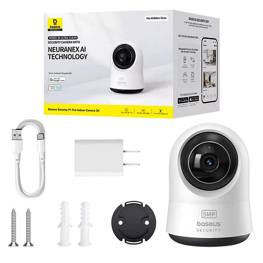 Baseus P1 Pro overvåkningskamera, Wi-Fi, 3K, Innendørs S0TW002131