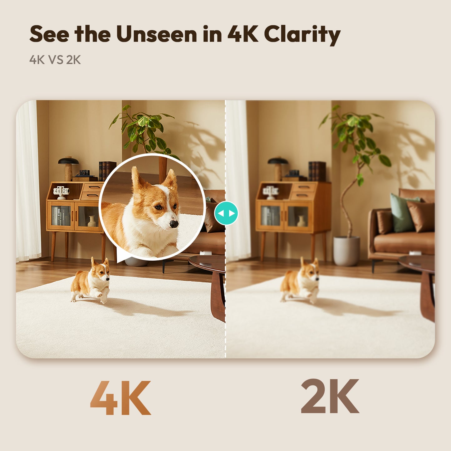 Overvåkningskamera Botslab 3C Pro C224, Wi-Fi, 4K, Innendørs 