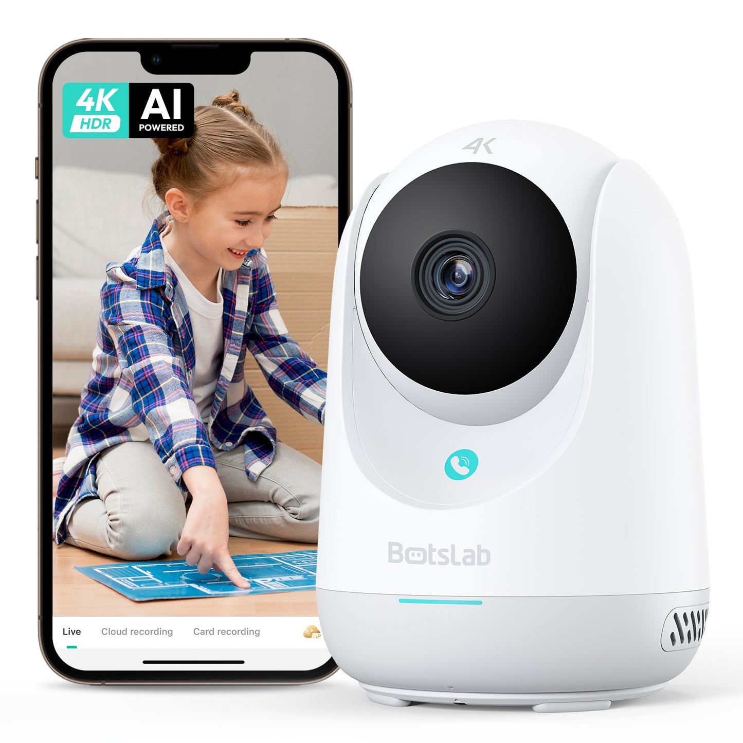Overvåkningskamera Botslab 3C Pro C224, Wi-Fi, 4K, Innendørs 