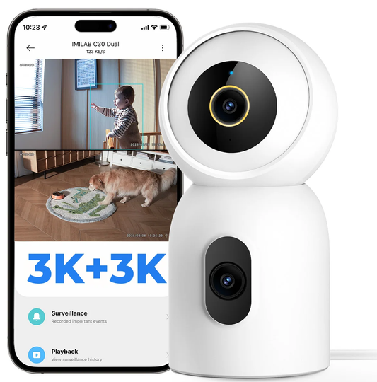 iMILAB C30 Dual overvåkningskamera, Wi-Fi, 3K, innendørs CMSXJ111A