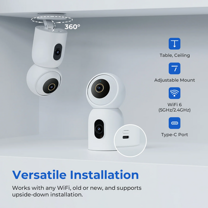 iMILAB C30 Dual overvåkningskamera, Wi-Fi, 3K, innendørs CMSXJ111A