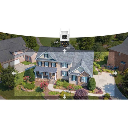 Imou Cruiser Dual 2 Pro overvåkningskamera, Wi-Fi, 2.5K + 2.5K, IP65, Utendørs, Hvit IPC-S7XFP-8U0WED